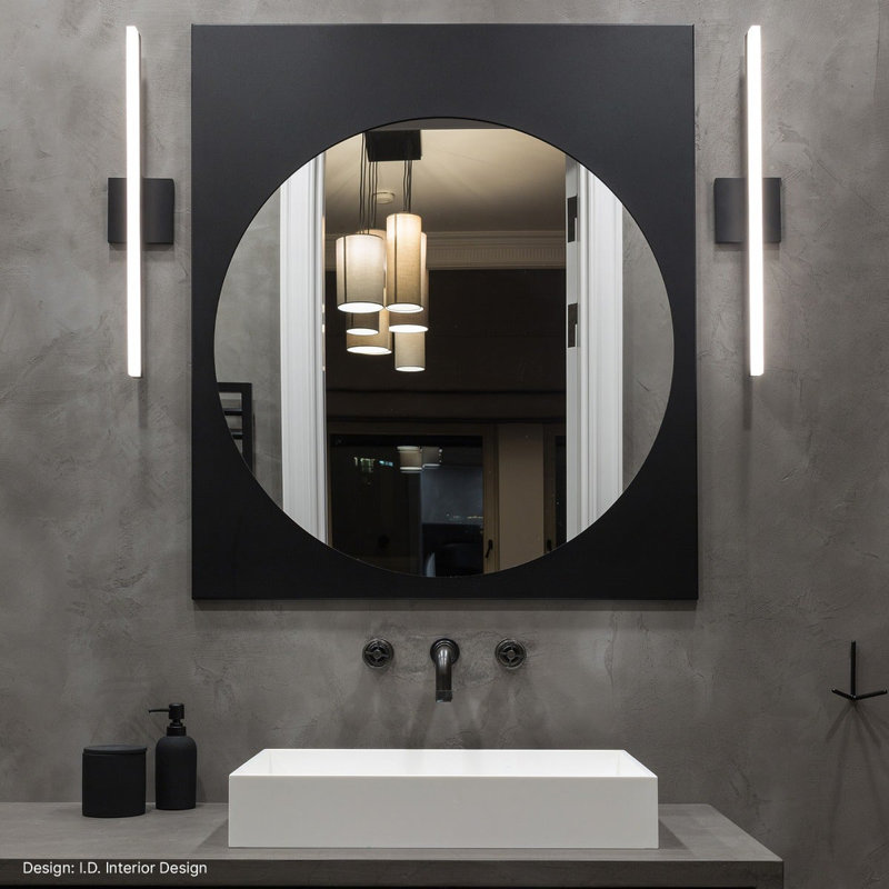 1 - Light LED Bath Bar, Yes, Satin Black