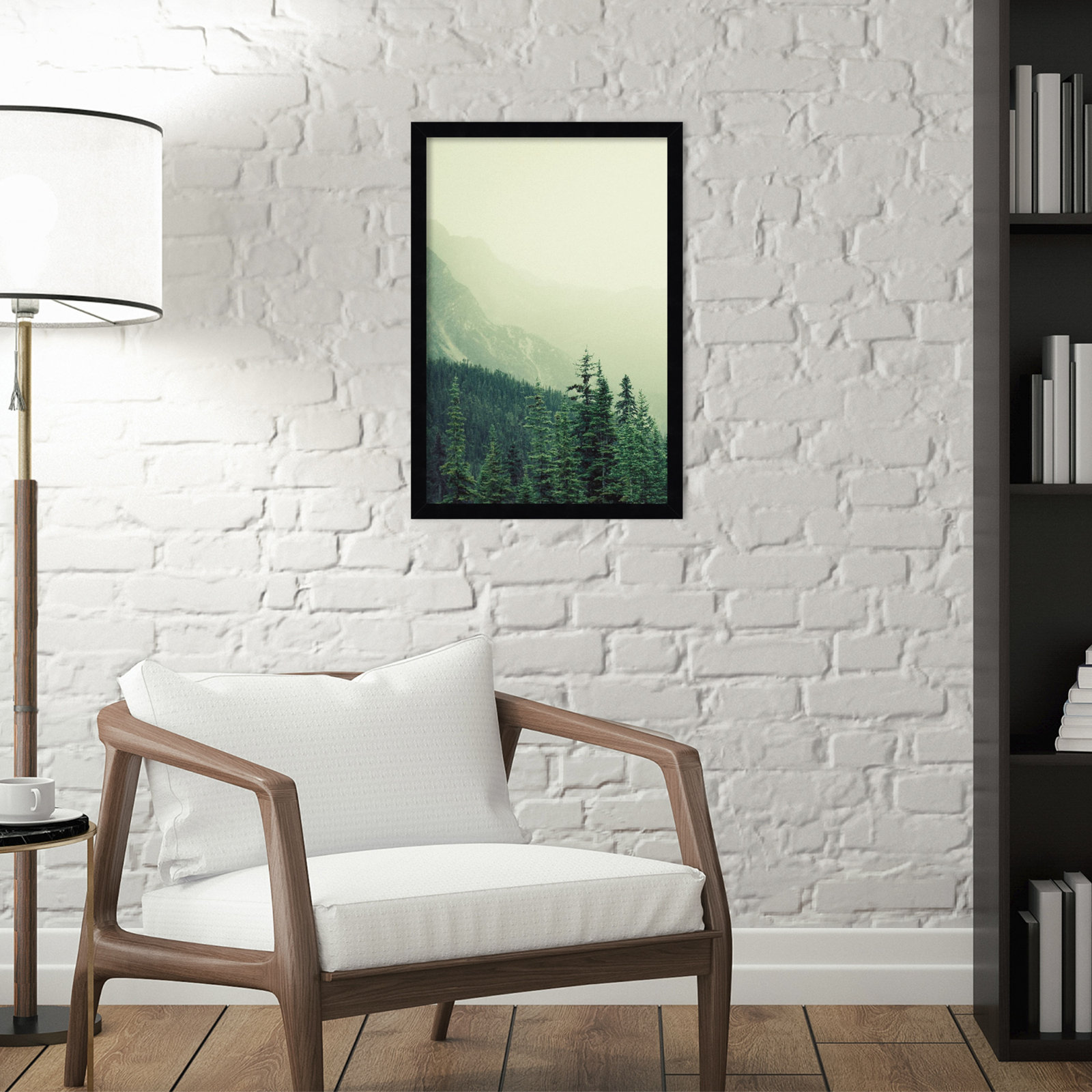 Rocky Mountain Trees 7 Photo Print, 21" H x 15" W x 1" D, Black