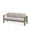 Canapé de patio 75 po 3 places toutes saisons en métal avec coussins épais beige et structure kaki-1575903560