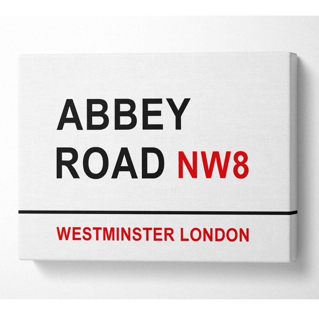 Abbey Road Signs - Wrapped Canvas Typography