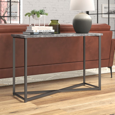 Gateshead Jamestown Console Sofa Table Rustic Wood Grain and Metal