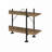 Nefo Rustic Oak & Black Finish Bookshelf