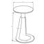 Table d'appoint moderne industrielle en marbre et laiton - noir et or vieilli-484963533