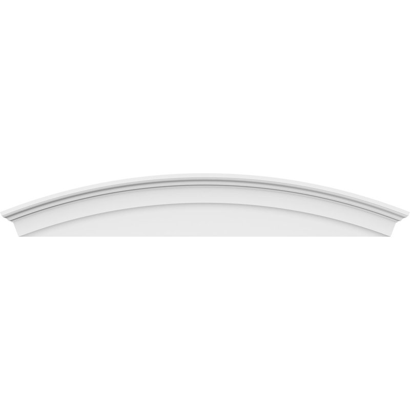 Fronton arqué en PVC de qualité architecturale, H 14 po x l 82 po x P 2 3/4 po