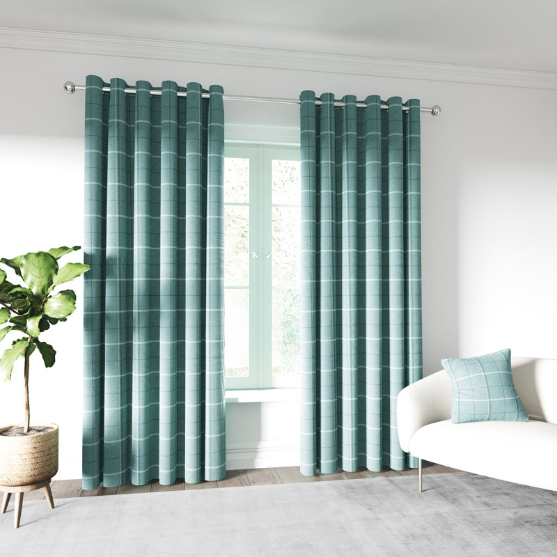 Harper Lined Eyelet Room Darkening Curtains, Width 228 x Drop 183cm, Navy