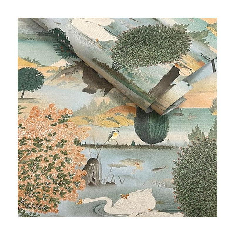 Otha 10m x 53cm Wallpaper Roll, Green