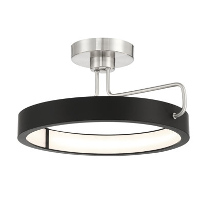Luminaire suspendu tambour 1 lumière DEL unique