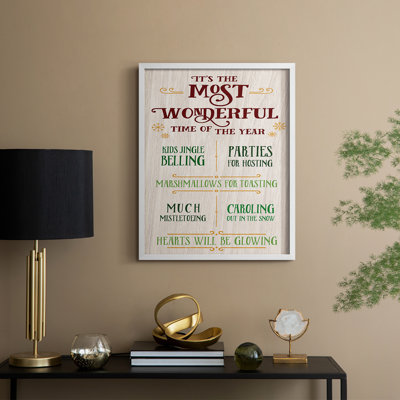 «Most Wonderful», reproduction encadrée - bois massif