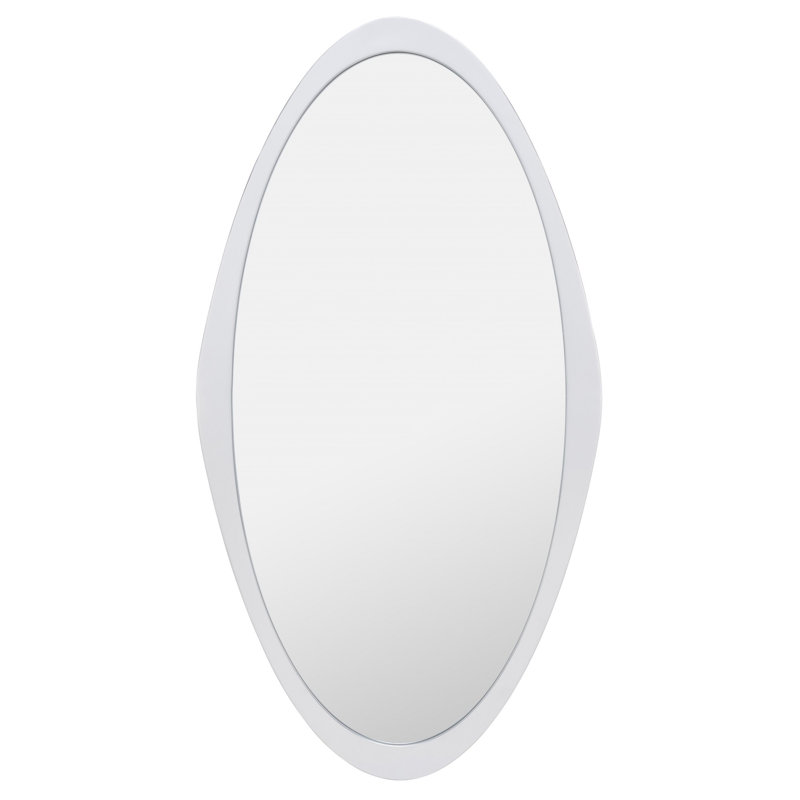 Bores Metal Flat Wall Mirror, Silver