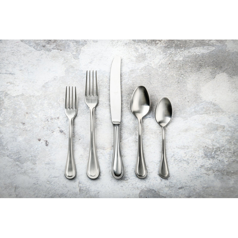 Couvert individuel 5 pièces Perla, Argent argent