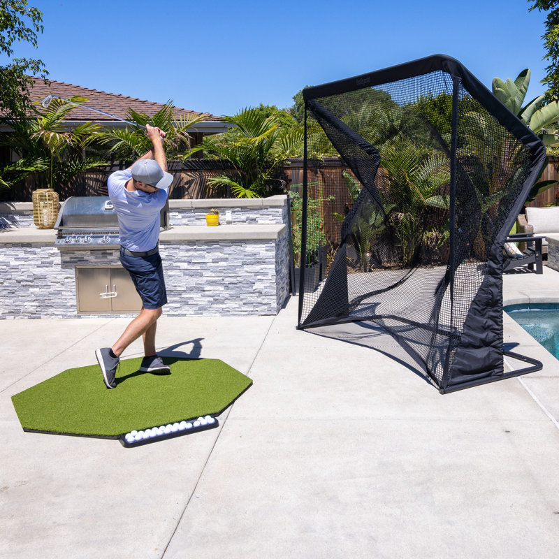 Gosports ELITE Golf Practice Net With Steel Frame - 7 ft Size - Heavy Duty Indoor Outdoor Versatile