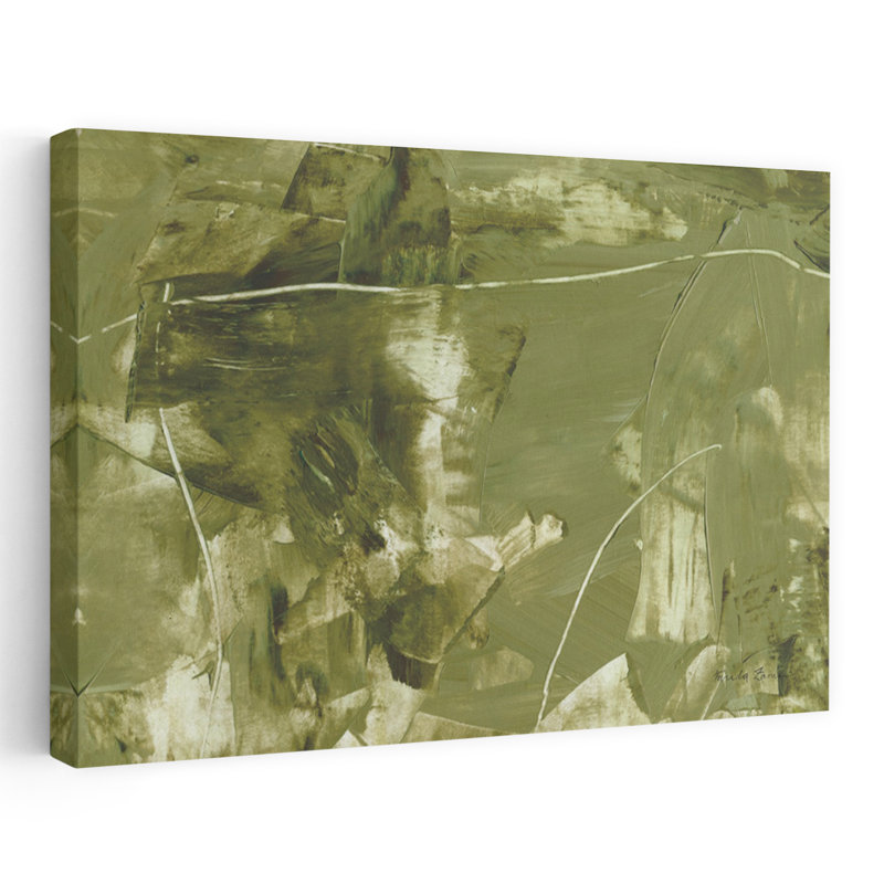 «Forest Mood Abstract», reproduction d'art murale organique contemporaine, H 40 po x l 60 po