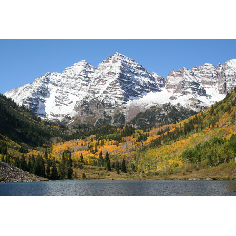 Maroon Bells, photographie sur toile tendue, H 8 po x l 12 po