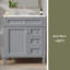 Meuble-lavabo de salle de bain de 30 po sans lavabo supérieur, armoire de rangement moderne avec 2 tiroirs et un tiroir rabattable (BASSIN INCLUS)-119193040-119193037