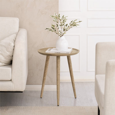 Zoey Solid Wood 3 Legs Accent Table