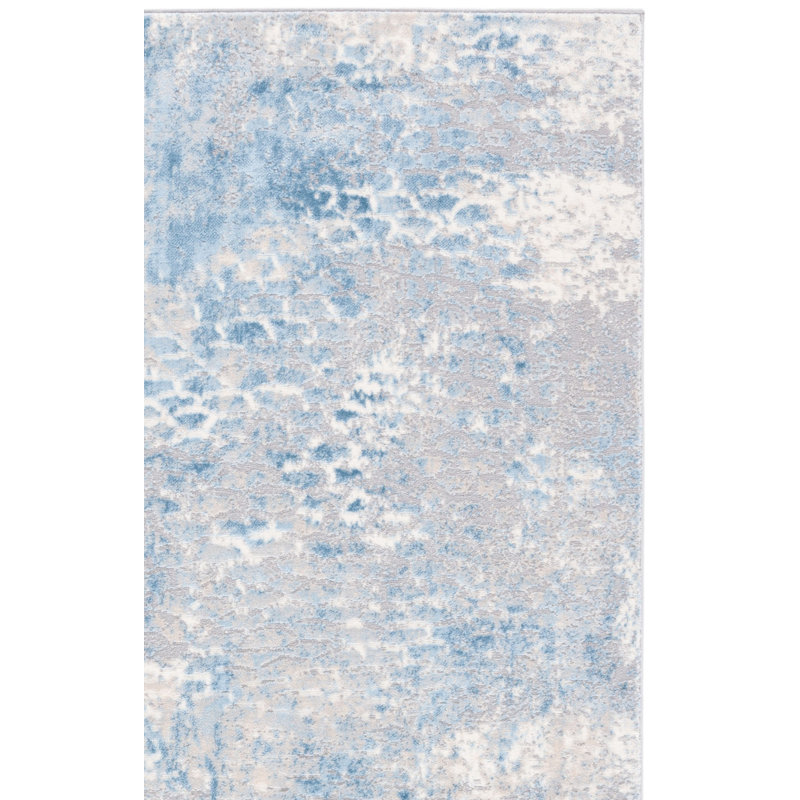 Tapis abstrait Lagoon Performance, Carré 6 pi 7 po