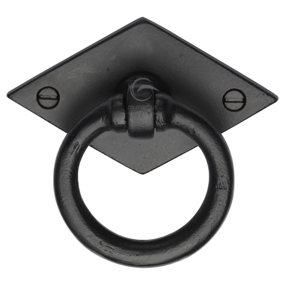 Heritage Brass Diamond Cabinet Ring Drop Pull