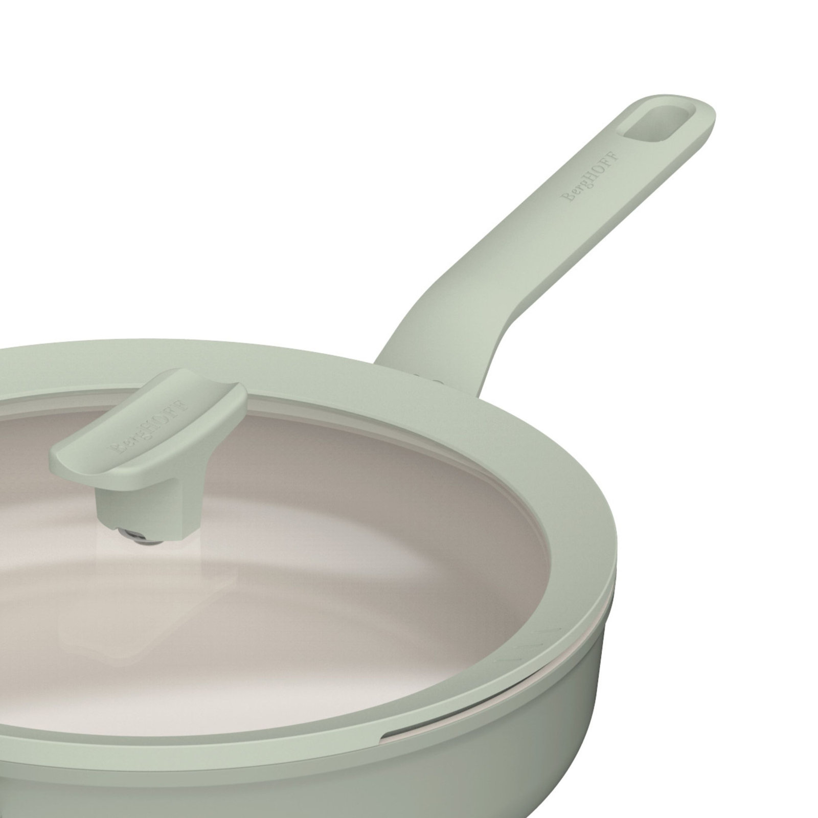 3.1qt Non-Stick Aluminum Sauté Pan, Green/Gray