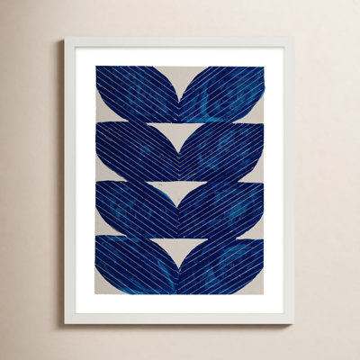 Navy Chevron by Andrea Stokes