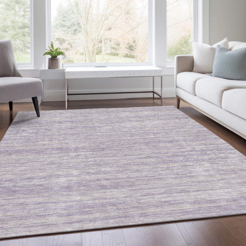 Tapis lavande lavable à la machine de qualité supérieure Prisco, Rectangulaire 3 pi x 5 pi