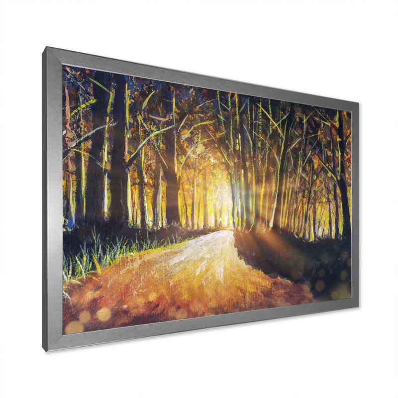 «Path To The Enchanted Forest», reproduction sur toile encadrée, H 12 po x l 20 po x P 1 po, Cadre photo argenté