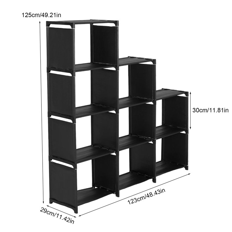 Bookcase, 125 cm H x 123 cm W x 29 cm D x