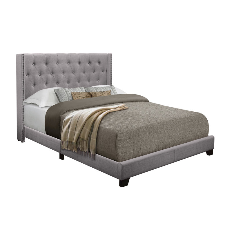 Mynatt Upholstered Bed, King, Gray
