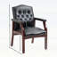 Chaises d'invités de réception avec siège et accoudoirs rembourrés, conception ergonomique à dossier moyen pour un usage confortable au bureau et en réunion-131240843