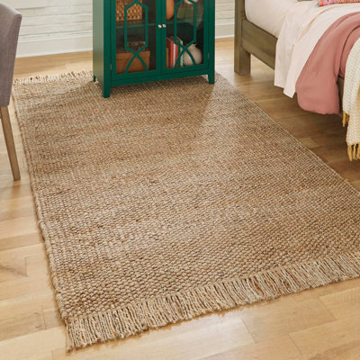 Haleakal Hand-Woven Jute/Sisal Tan Area Rug