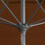 Parasol de patio gris de 11 pieds avec des nervures en fibre de verre et un collier inclinable en terre cuite Sunbrella-2019121187