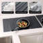 Tapis de séchage en pierre pour comptoir de cuisine, tapis de vaisselle en pierre à séchage rapide pliables, coussin de terre diatomique absorbant l'eau pour gobelets de comptoir, 23,6 po x 15,4 po, gris