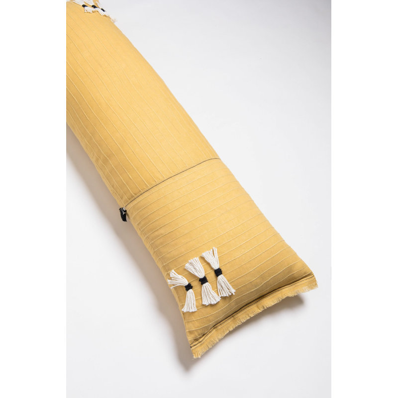 Cambria Linen Bolster Pillow Cover & Insert