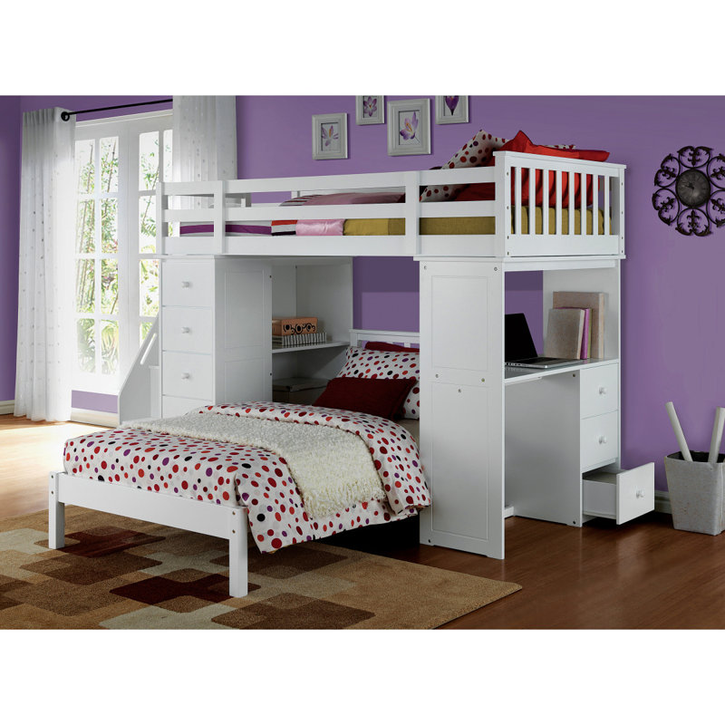 Lit mezzanine de qualité supérieure avec rangement pour une expérience de chambre à coucher améliorée