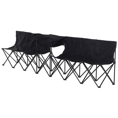 Zemple 6 Seat Folding Sports Bench Football Subs Bench
