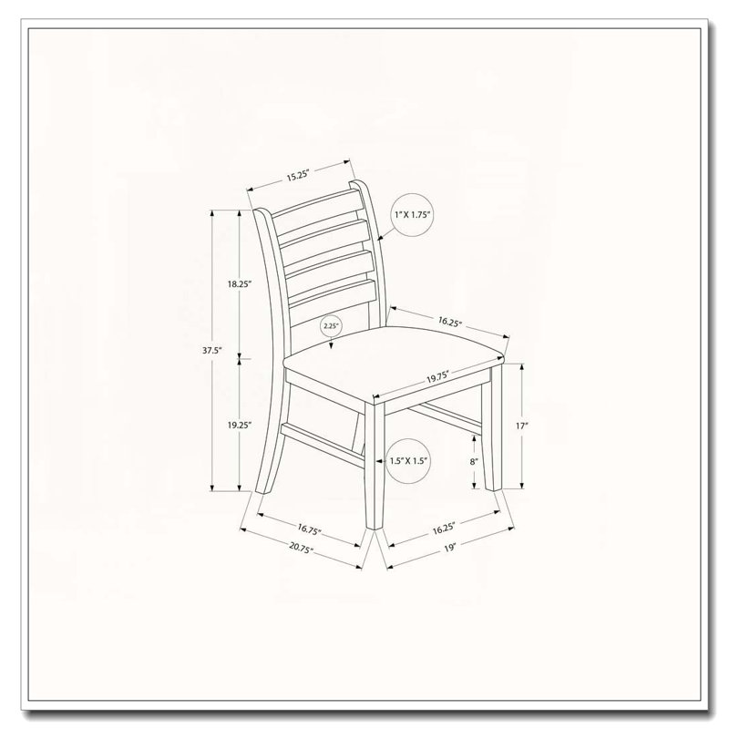 Chaise rembourrée, Brun
