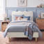 Lit simple tapissier Wave-129723435