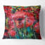 Dessin en acrylique de coquelicots rouges - coussin à imprimé floral-29597644-29597647