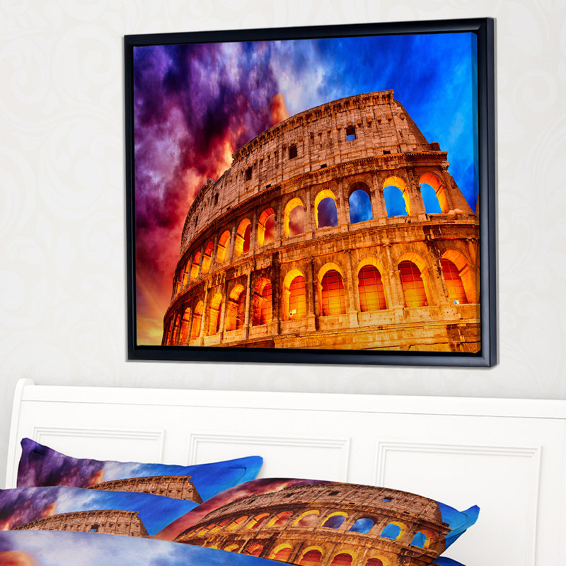 «Colosseum Rome Italy», impression sur toile encadrée, H 28 po x l 60 po x P 1,5 po