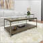Table basse rectangulaire avec plateau en verre, parfaite pour la vie moderne et pour optimiser l'espace avec un design élégant.-1494785389