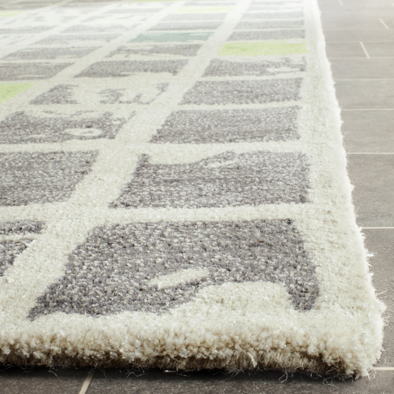 Jefferson Hand Tufted Wool Geometric Rug, Round 5'