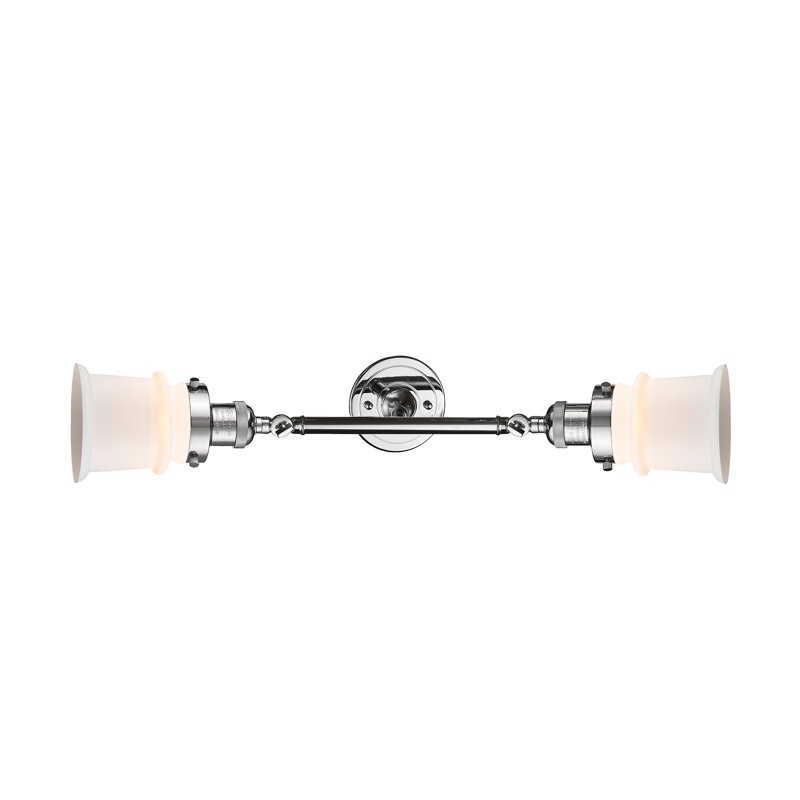 Alexandira 2 - Light Dimmable Vanity Light, Matte White Cased, Polished Chrome, Bulb Not Included