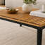 Ensemble de meubles de patio de luxe avec coussins amovibles et table basse, canapé en bois d'acacia en forme de L avec table d'appoint, canapé modulaire d'extérieur pour la cour, véranda, beige