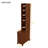 End Table with 3 Drawers, Charging Station and 4 Open Shelves – Tall Side Table for Bedroom and Corner