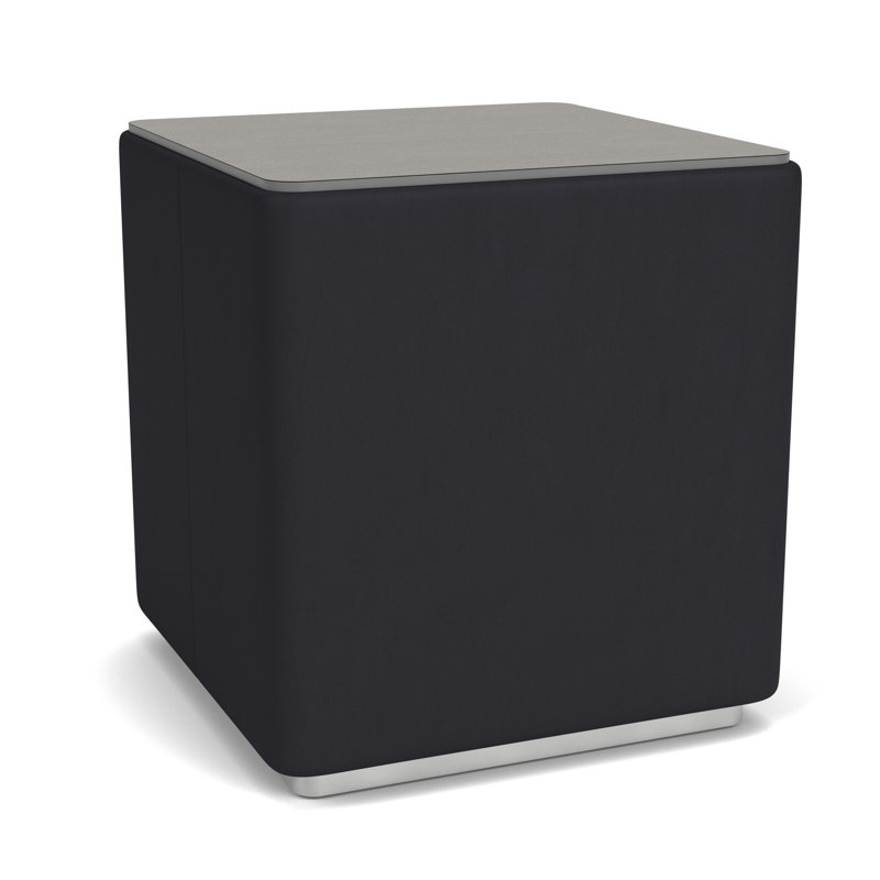 Darsey Lounge End Table With Laminate Top, 20", Sarum Twill, Silver;Patriot Plus Black