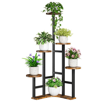 Must See! 6 Tier Indoor Corner Plant Stand, a Magic Organizer for Multiple Plants, Suitable for Living Room, Balcony and Garden