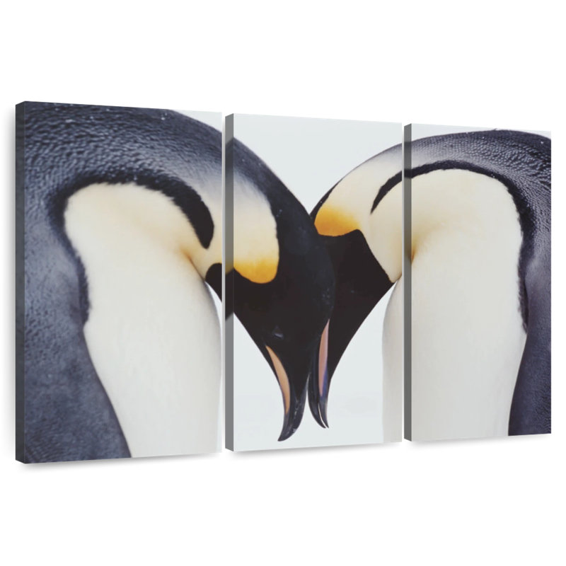 Brampt Two Emperor Penguins, 48" H x 74" W