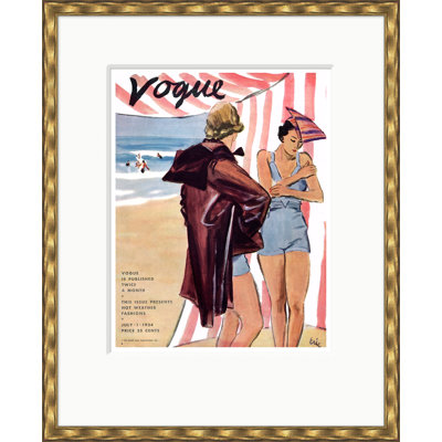 Couverture de Vogue, Deux femmes à la plage, Carl Erickson, 1 juillet 1934