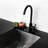 Matte Black Kitchen Sink Faucet With Single Handle - 304 Stainless Steel Construction, 360 Rotatable Spout, Rust And Corrosion , Easy Daily Cleaning, Simple Installation, 1.75 Gpm Max Flow, Includes