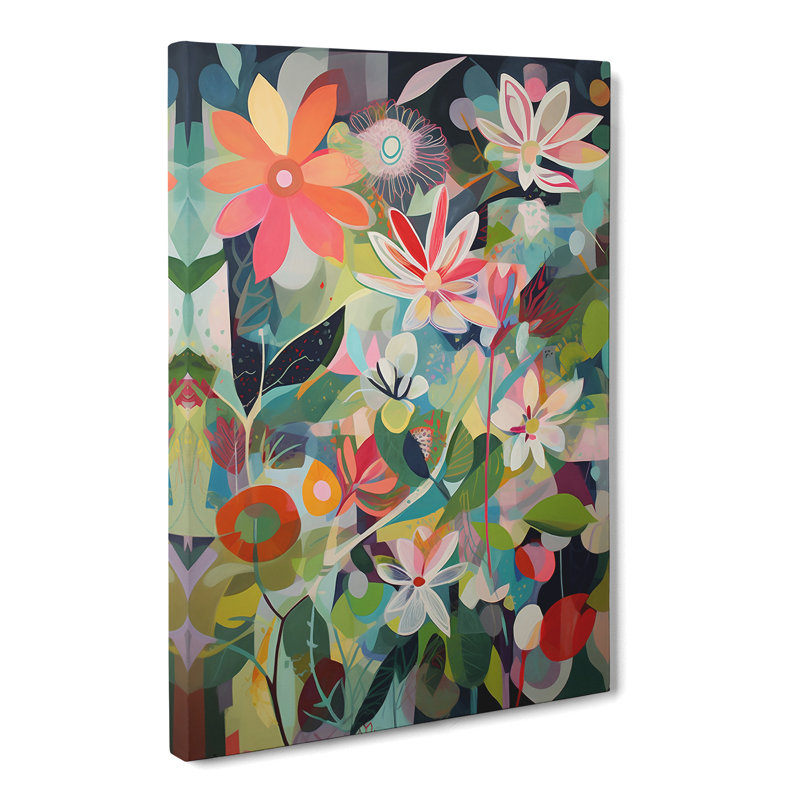 Murgo Floral Flowers Retro Vol.6 - Wrapped Canvas, 60cm H x 40cm W x 3cm D