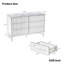 Commode double 6 tiroirs avec grille rayée